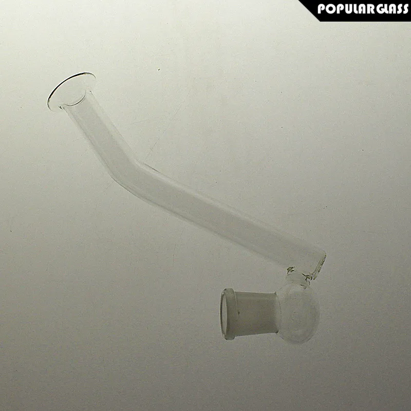 19cm Long Glass J Hook Kątowy Zakrzywiony Vapexhale Hydratube Hydratube Hydratube Ustnik Palenia Bongs Wody Pipe Kobiet 18mm i 14,4mm PG5136