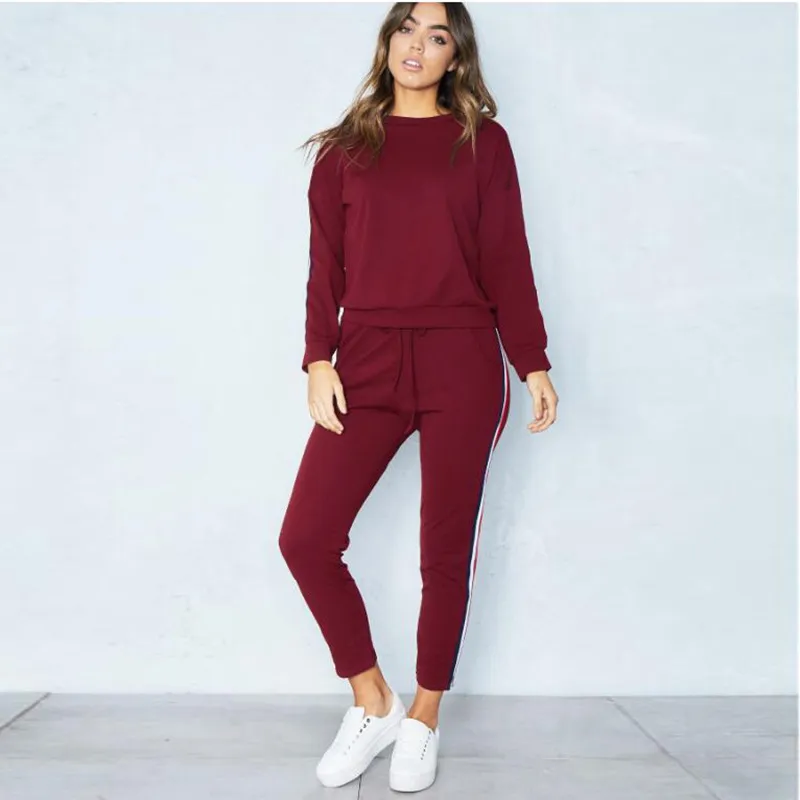 2024 Womens Casual Tracksuit Printed Long Sleeve Top And Loose Long Pants Set From Clothfirst 17.31 DHgate.Com