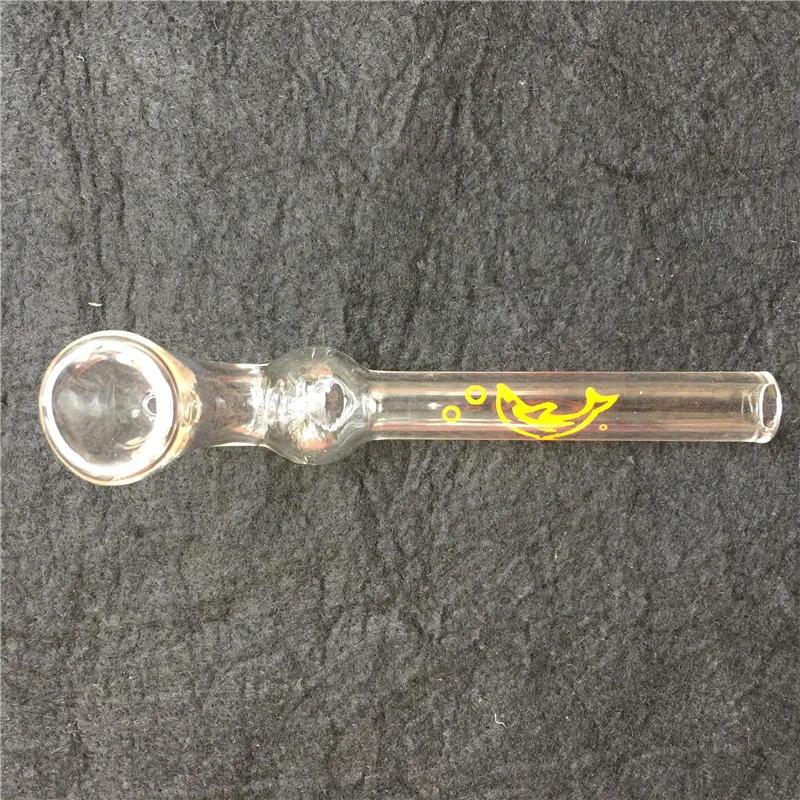 5-Zoll-Glas-Sherlock-Rohr-Ölbrenner, dicke, bunte Glaspfeife für Dab-Rigs, rauchende Glas-Bubbler
