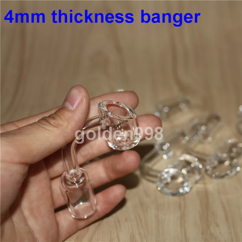 smoking Female Male 10 14 18 mm Quartz Nail 4mm Thick silicone nectar 100% Pure Quartz Banger Domeless Glass Bong Nails