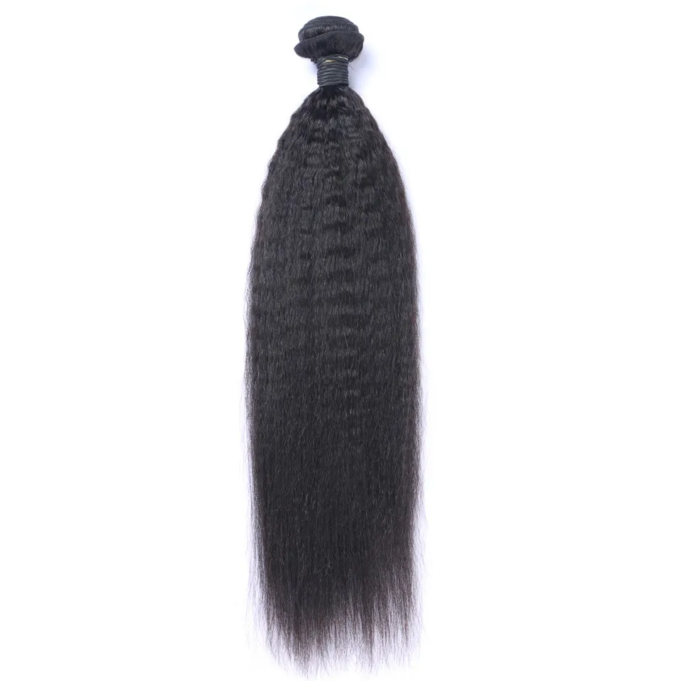 Peruwiańskie dziewicze ludzkie włosy Kinky proste nieprzetworzone włosy Remy Weves Double Wefts 100g/Pakiet Hair wątku