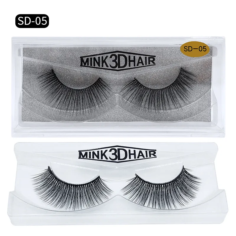 Super Belle 3D Mink cils 11 Styles de beauté minces épais charme naturel Extension Faux Cils 100% épais vison faux faux cils