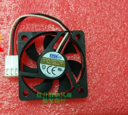 Orijinal AVC 40 * 40 * 10 DA04010B05L DC5V 0.14A 4 CM 3 pin çift top sessiz soğutma fanı