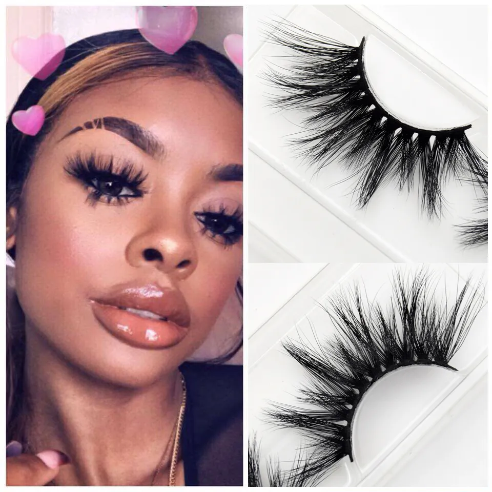 Ny stil 25mm 3D-ögonfransar Criss-Cross Strands Cruelty Free High Volume Mink Lashes Soft Dramatic Eye Lashes D801-D815 15 Styles