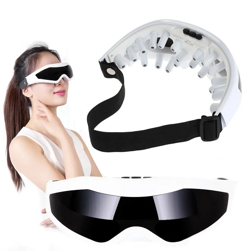 Lunettes de massage des yeux électriques USB Vibration Acupression Soulager la fatigue Soulagement du stress Relax Massage du front Outils de soins des yeux