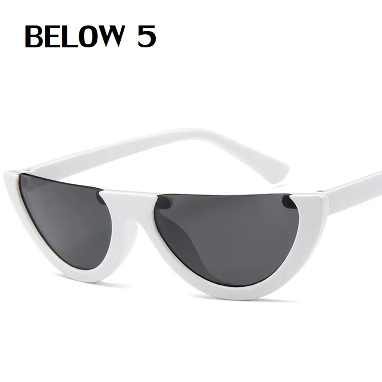 BELOW5 2018 Nouvelles lunettes de soleil de mode pour hommes et femmes Designer Lunettes de soleil en œil de chat semi sans monture unisexe Lunettes UV400 Livraison gratuite B5006