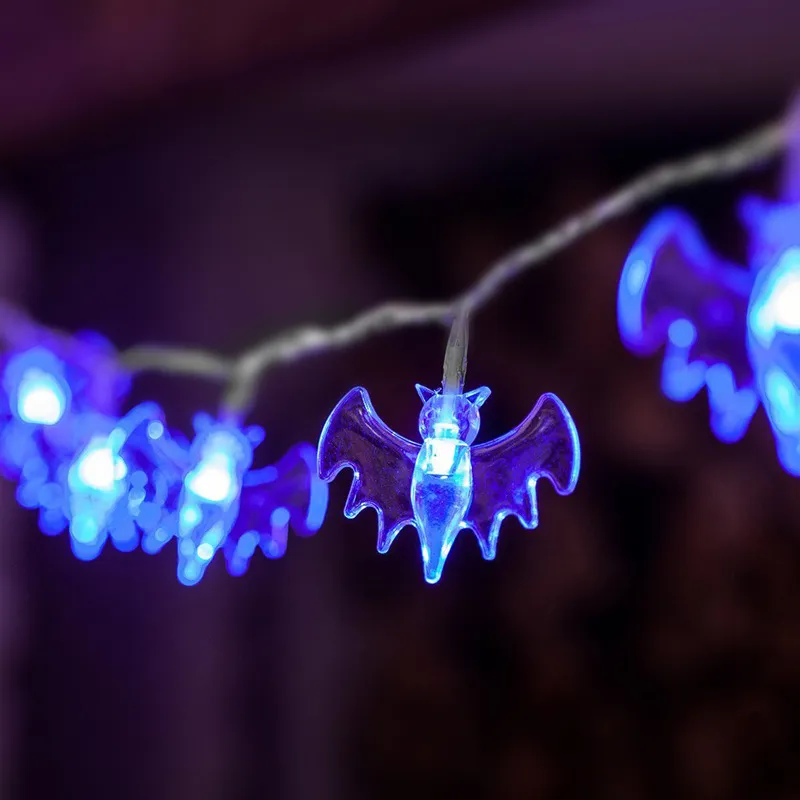 Lampe solaire chaîne 30LED chauve-souris couleur lanterne extérieure 20LED cour lampe décorative Halloween Halloween chaîne lampe