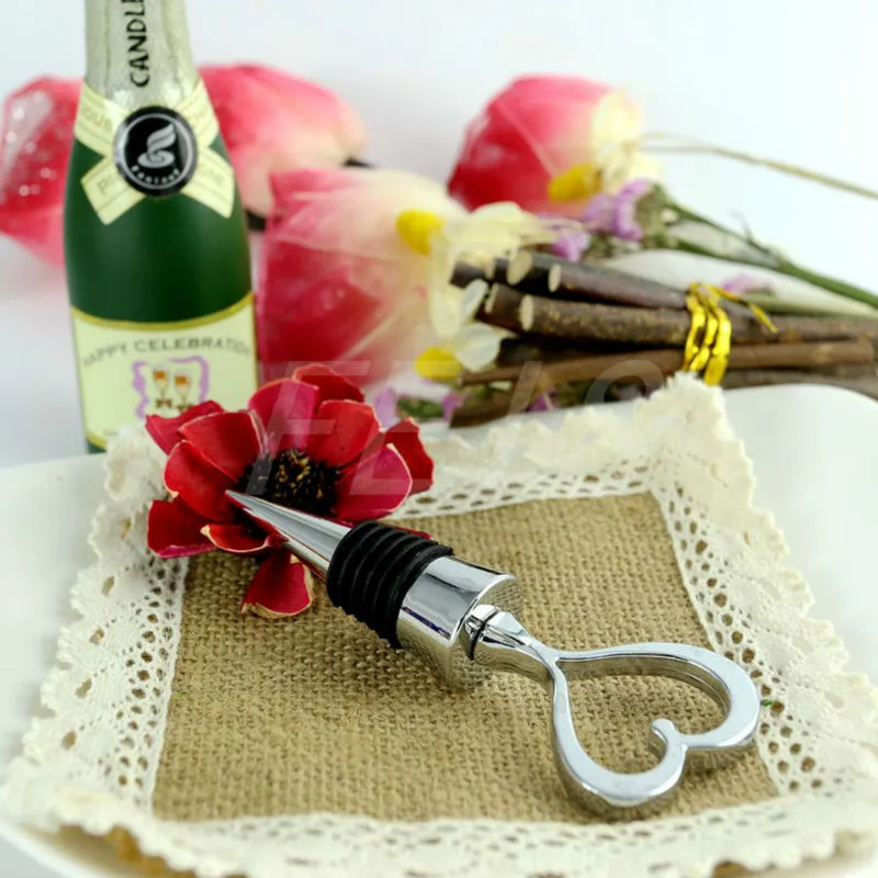 FEIS WHOLL THE STAINLESS HEART BOTTLE STOPER WEDDING FOVOR WEDDING GIFESキッチンサプライヤー8226237