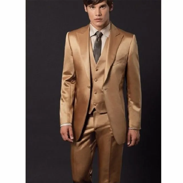 Новая мода хаки жених смокинги отличный жених мужчины формальные деловые костюмы мужчины Пром партии костюм (куртка+брюки+галстук+жилет) нет: 886