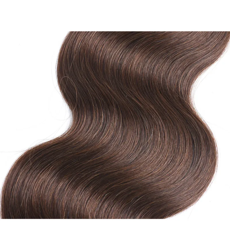 elibess har-human hair body wave 레미 헤어 4 # 빛 Brwon 인간의 머리카락 번들 10-26 인치 60g / piece 3 번들