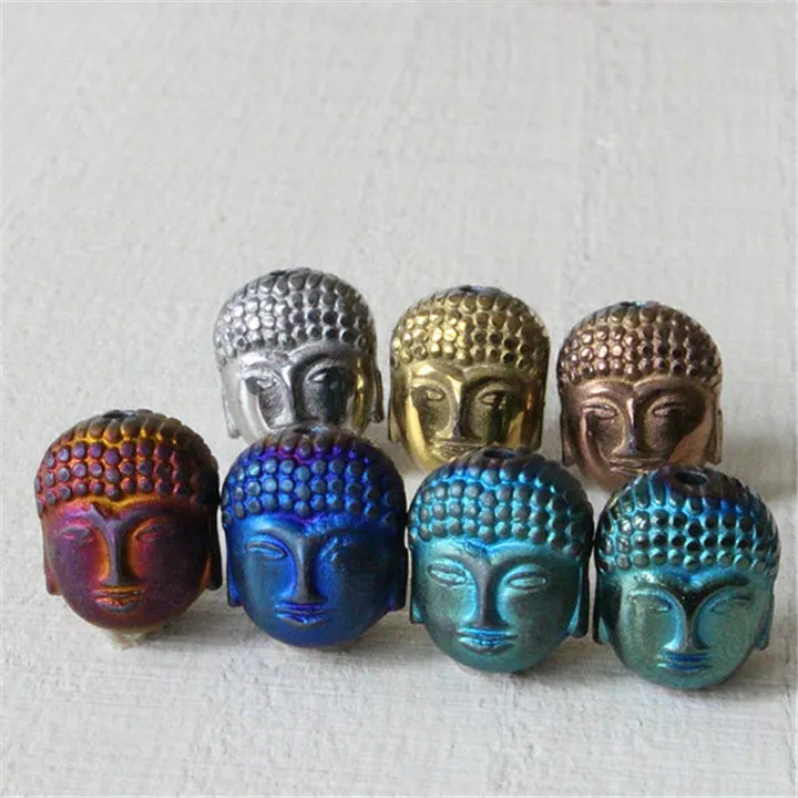 8mm Fio de Hematita Buda Pedra Buda Contas de Pedra Hematita Para Pulseiras Cura Espiritual Hematita Contas Soltas Acessórios DIY