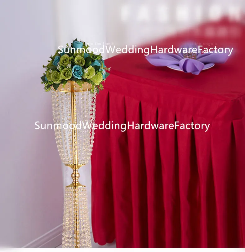 Factory Artificial flower wall crystal bead backdrop for Wedding decroation