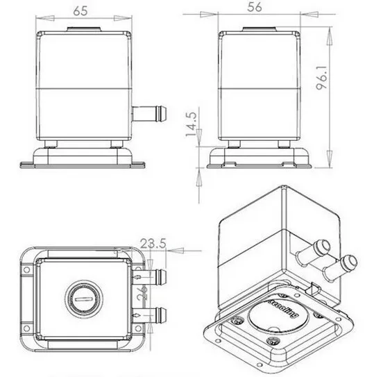 Freeshipping 12 V DC PC Için Ultra Sessiz Su Pompası Pompa Tankı CPU Sıvı Soğutma Bilgisayar Sistemi