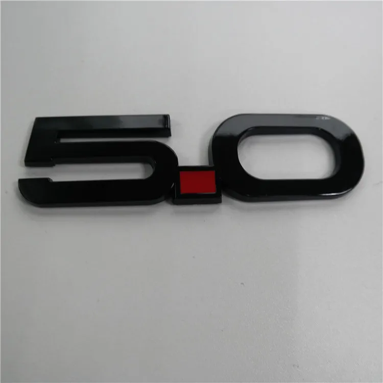 Custom 3d 50 Mustang GT Gloss Black Fender Emblem Badge Sticker 3M Stickon pour F150 Falcon Coyote et1569484