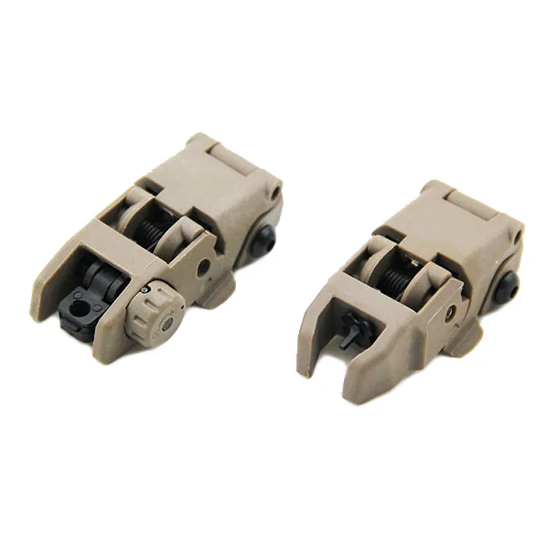 M4 AR15 Front Tactical and Rear Flip Up Sight Rapid Transition Backup Folding Sight for 20mm Picatinny
