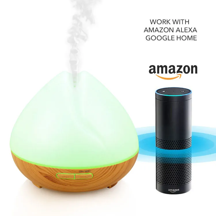 Difusor De Aroma Inteligente Wi Fi Humidificador Ultrasónico Purificador De  Aire Compatible Con Alexa Google Home Assistant IOS Andriod APP Control De  29,86 €