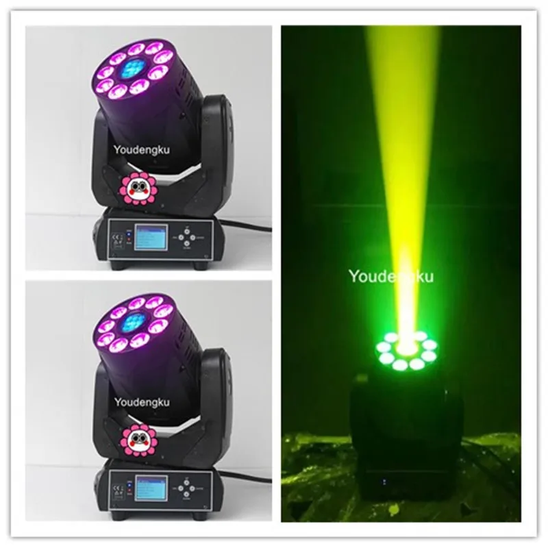 2 Stück Moving Spot 75W LED 9*12W 6in1 RGBWA UV LED Moving Head Wash Spot Licht LED Spot 75W