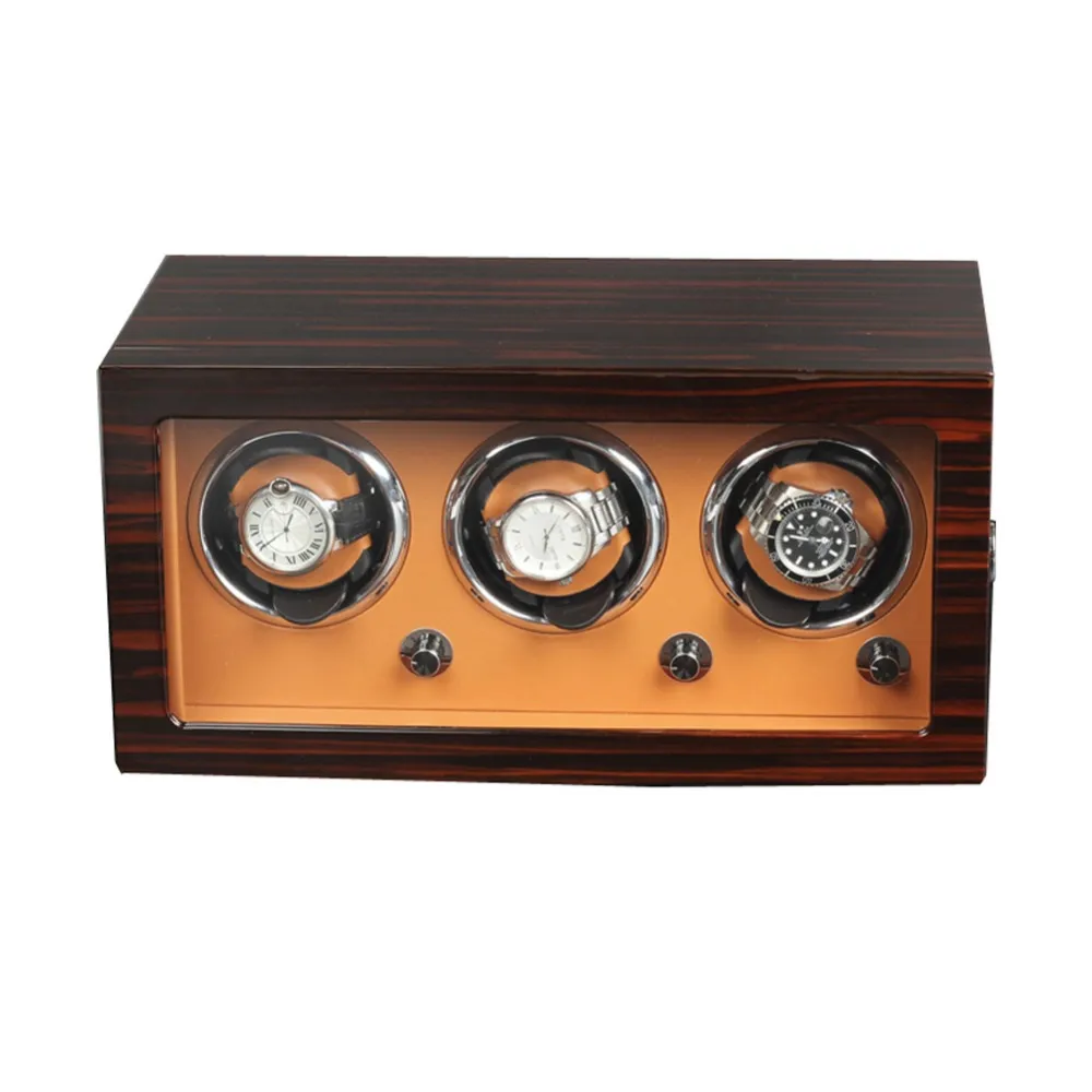 Luxe houten upgrade versie 3 + 0 mechanische horloges winder automatische horloge winder multifunctionele 5 modi horloge display box