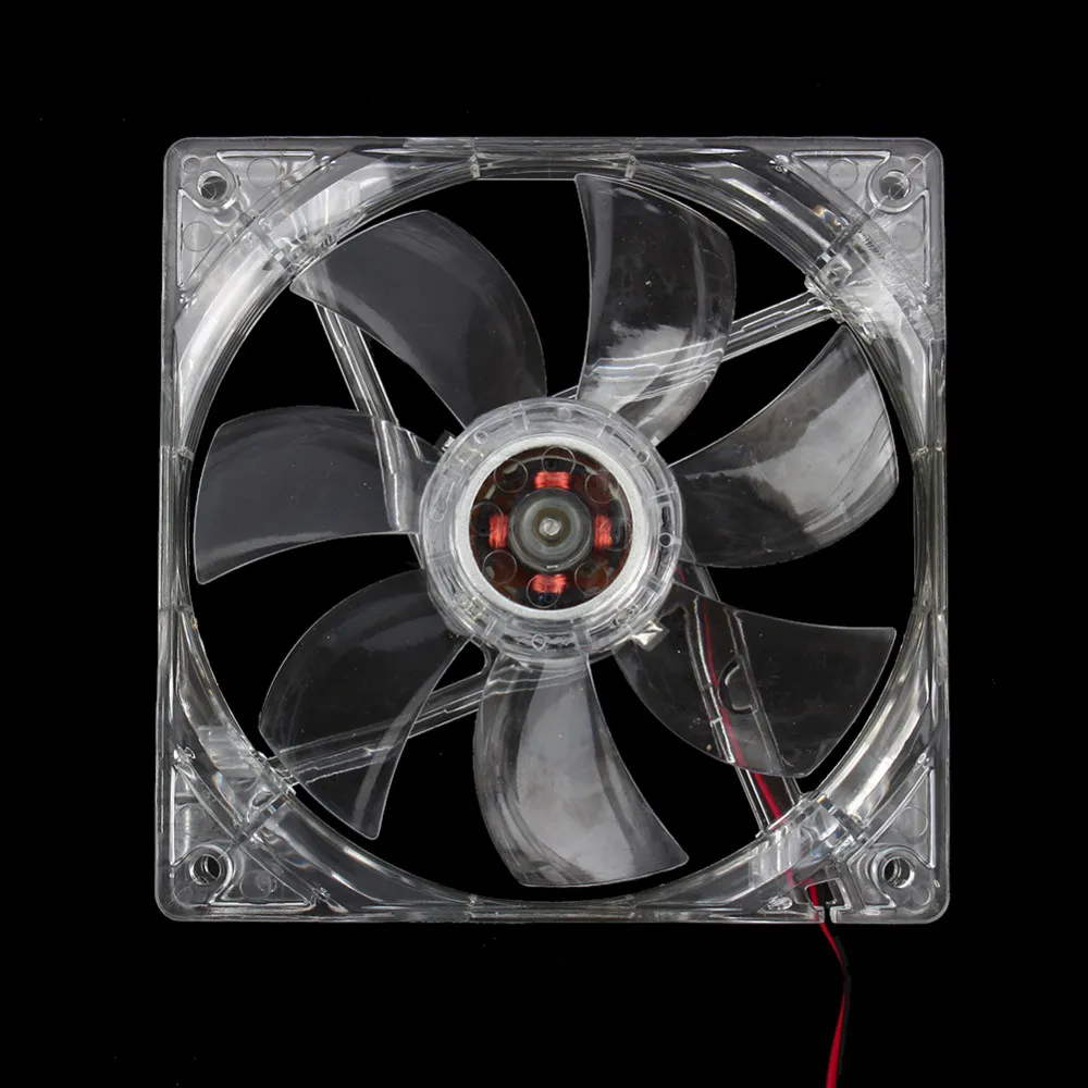 12 В охлаждающий вентилятор компьютер компьютер CPU Cooler Clear Case Case Quad 4 синий светодиодный свет