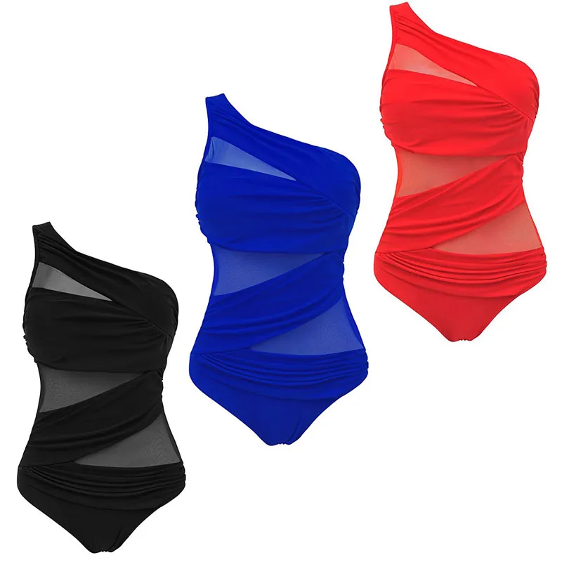 2018 Plus Size Push Up Monokini Strapless One Piece Swimsuit For Women