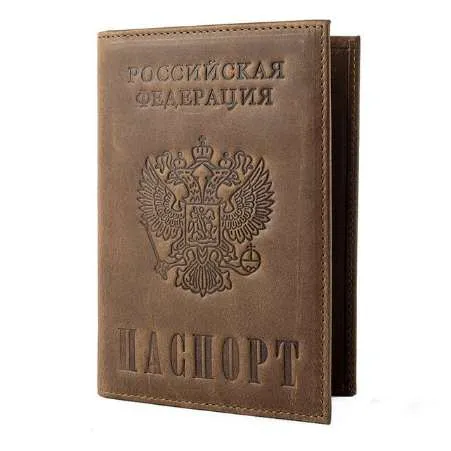 Vintage Crazy Horse Leather Passport Holders Oryginalne Skórzane Paszport Okładki RFID Dokument Podróży Pokrycie Uchwyt Karty Kredytowej 589