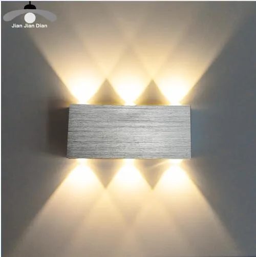 LED Duvar Lambası Modern Aplik Merdiven Işık Fikstürü Oturma Odası Yatak Odası Yatak Başucu Kapalı Aydınlatma Ev Koridor Loft Gümüş