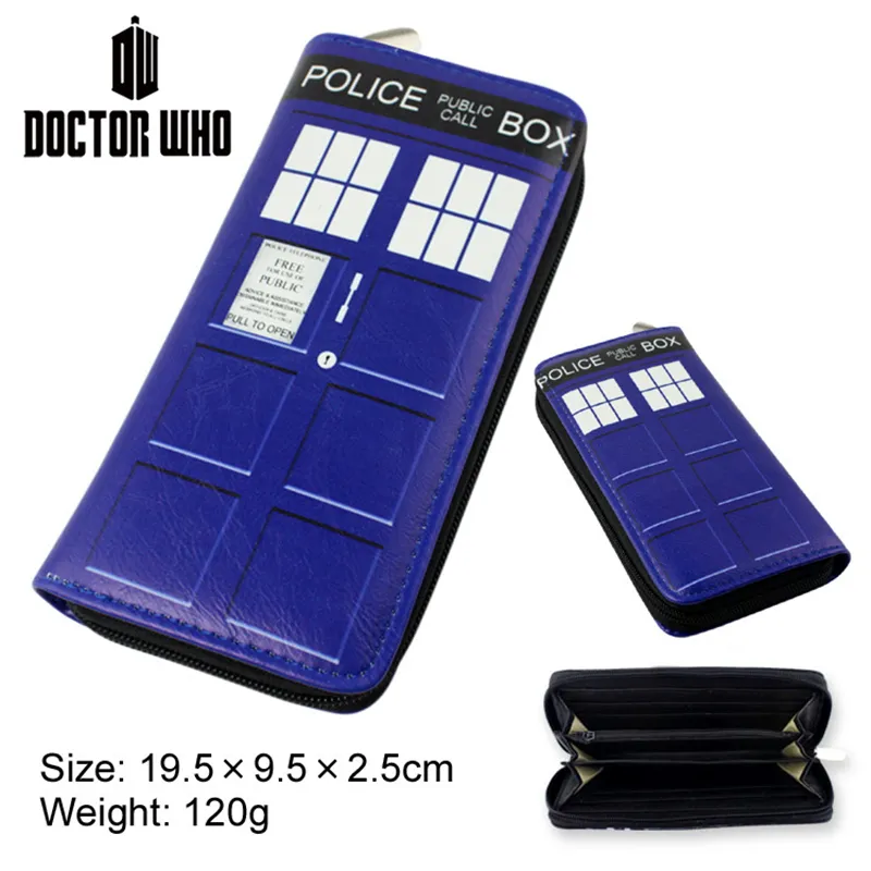 Drs who greet who Pu Purse Toysジッパーロング財布財布タルディスコスプレマネーバッグギフト男性財布