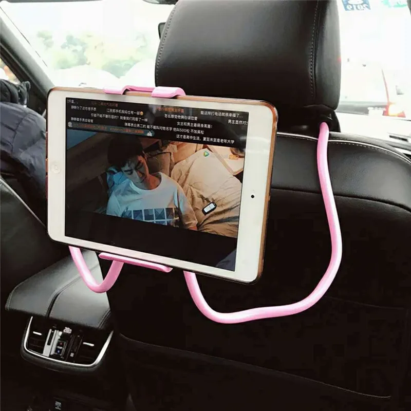 Universal Long Arm Headrest Cell Phone Holder With Hand Free Hanging