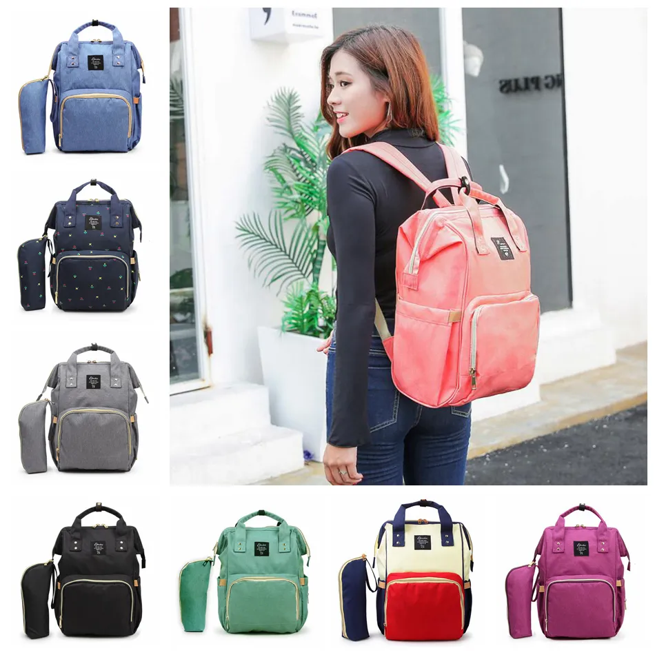 Mãe Maternidade Saco De Fraldas Grande Capacidade Saco De Viagem Mochila Desinger Saco De Enfermagem para o cuidado do bebé 20pcs OOA3370