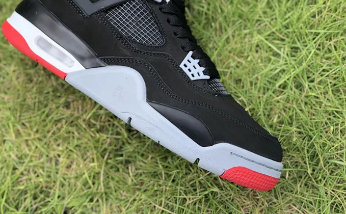 High Quality Mens OG Black Red 4s Basketball Shoes Low Top