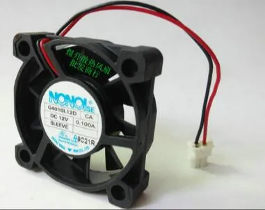 Nonoise 40 * 40 * 10 G4010L12D Ca DC12V 0.100A 4cm 2 Linje Mute Cooling Fan