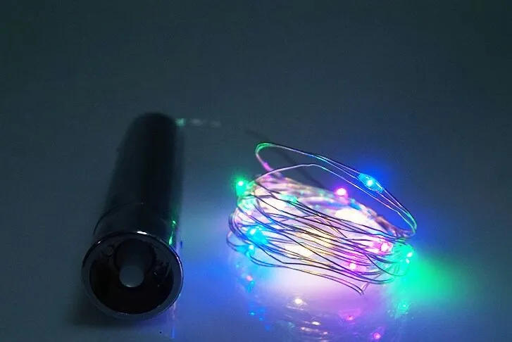 15 led بطارية بدعم تصفيح النبيذ زجاجة سدادة النحاس diy كورك ضوء سلسلة الجنية قطاع مصباح الليل في حزب الديكور MYY