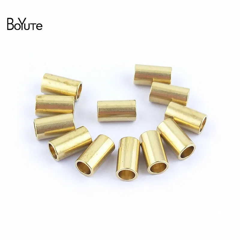 BoYuTe 100 pz 5.5*9.5 MM Metallo Ottone Perline Tubo Distanziatore Connettori Accessori Gioielli FAI DA TE