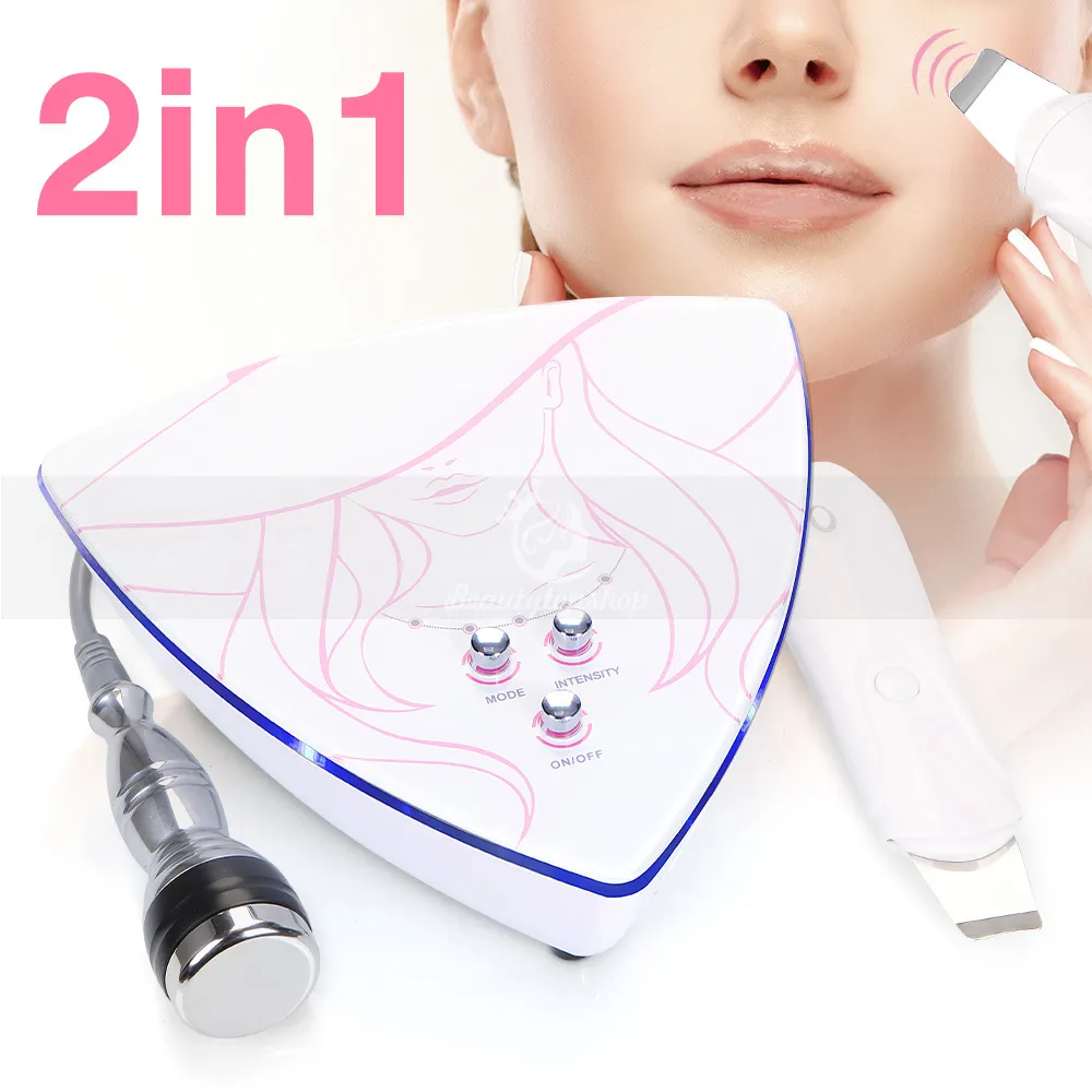 Portable 2 en 1 haute fréquence 3MHZ épurateur de peau à ultrasons nettoyage du visage appareil de beauté élimination des points noirs