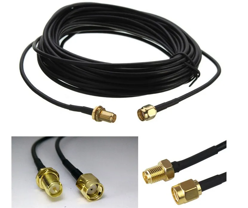 Cavo Prolunga Antenna Wifi 6M Cavo RP-SMA M/F 20 FT per Router Wi-Fi D-Link Cavo Prolunga Antenna Wifi 6M Cavo RP-SMA M/F 20 FT per Router Wi-Fi D-Link