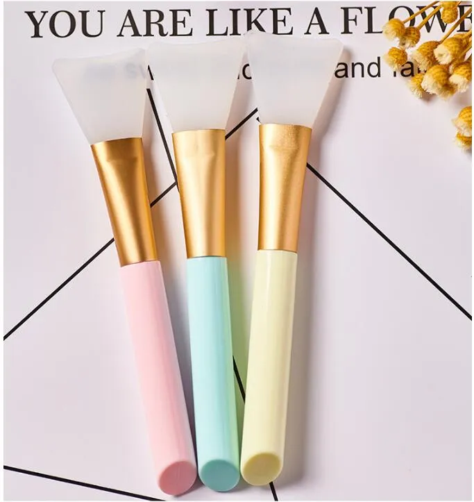 Free DHL 2019 Silicone mask Brush Adjuster Stick DIY Homemade Mask Tool Beauty Makeup Soft head Silicone Brush Makeup Brushes wholesale