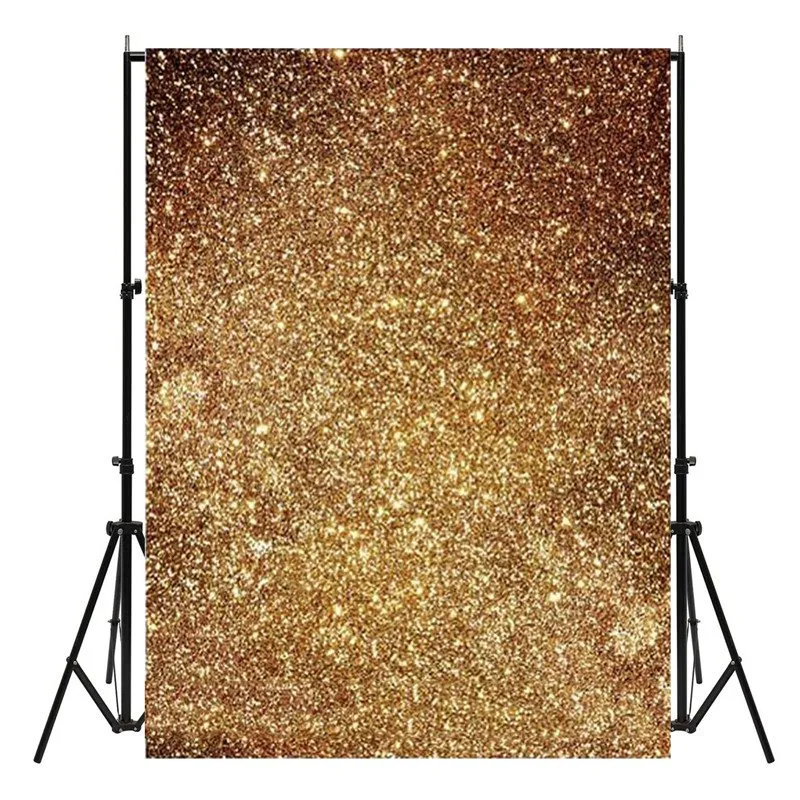 3x5ft Golden Glitters Photography Tła Winylu Studio Baby Photo Backdrops New Arrival