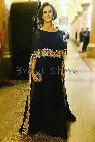 navy blue and gold mother of the bride dresses BABARONI Navy Blue Mother of the Groom Sheath Dress with Sweetheart Neckline, Flutter Sleeves, Beaded Detail and Back Slit