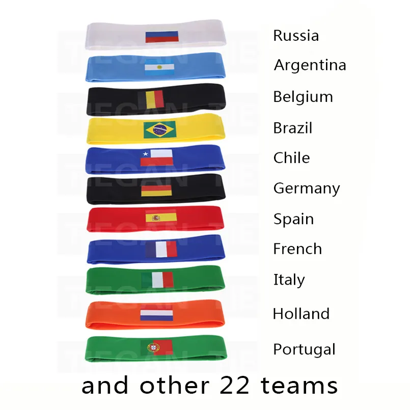 DHL Soccer World Cup Headband National Flag hoofdband voetbalfans Haarband voetbal fan accessoires feestdecoratie