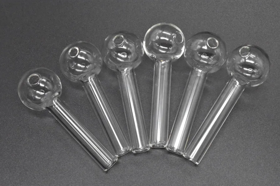 7 cm de espessura de vidro claro tubo de tubo de tubo de vidro do queimador de óleo de fumar cachimbo de unhas para fumar