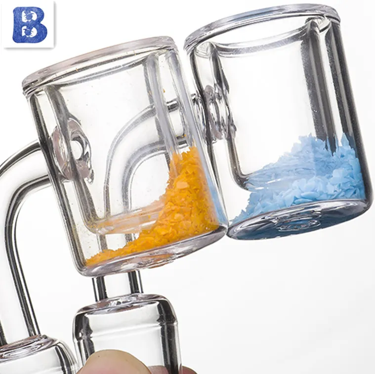 Colorful Quartz Banger Thermochromic sand thermal banger bucket 10mm 14mm 18mm Male Female quartz bangers For Glass Bong Dab Rig