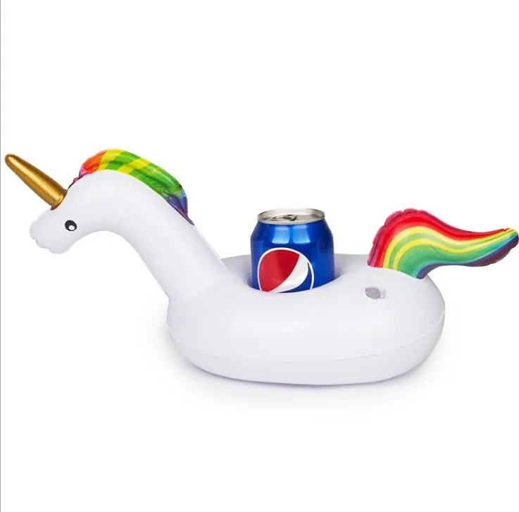 Nadmuchiwane Pływające łóżko Hurtownie Unicorn Cup Holder Drink Party Beverage Łodzie Telefon Stojak Swim Basen Pływający Tubes Zabawki