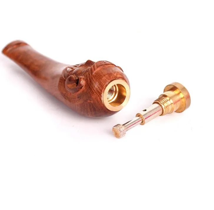 Ma Li wood cigarette holder carving longevity bar pull filter cigarette holder accessories