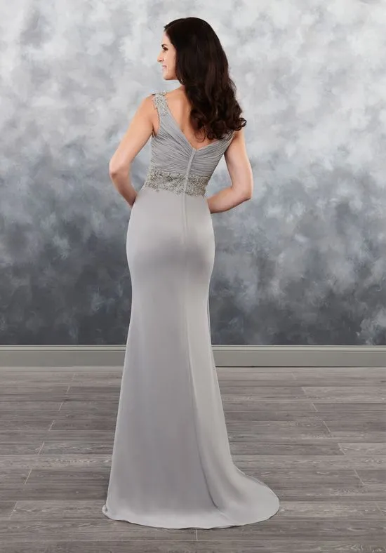 sachin and babi light blue dress Open-Back Tight Mermaid Prom Dress with Beading main image 0