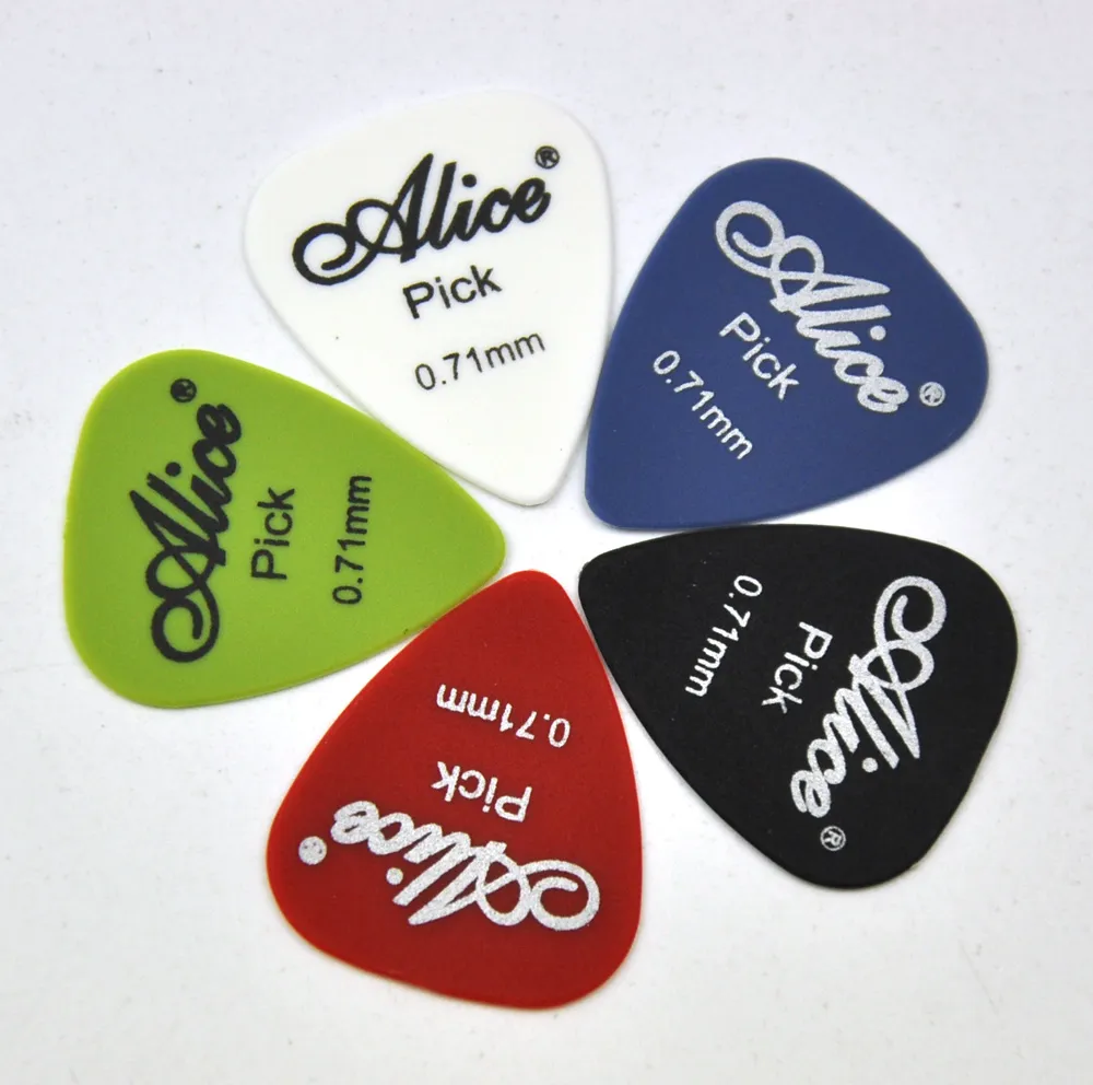 100st Medium 071mm Alice Matte Nylon Guitar Picks Plectrums för Acoustic Guitar F2020813