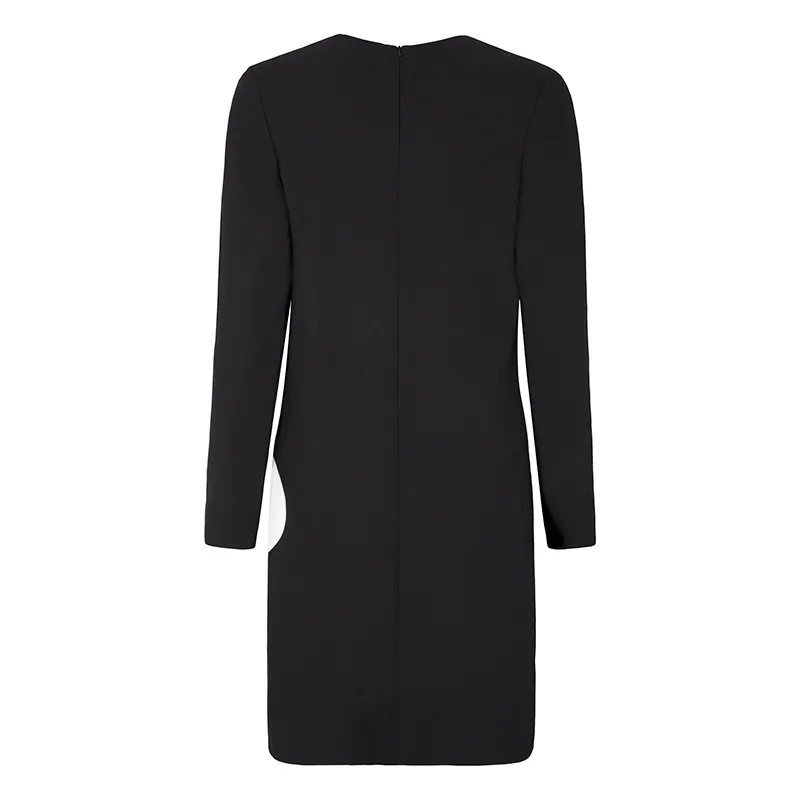 Sisjuly Vintage Dresses 50s 60s Autumn Winter White Plumeria Floral O Neck Long  Sleeve Black Dress Elegant Women Work Dress From Amyshop8, $21.64 |  DHgate.Com