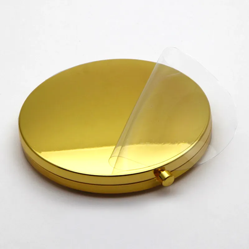 Gold Double Sided Pocket Mirror DIY Set 70mm Blank Metal Pocket Mirrors