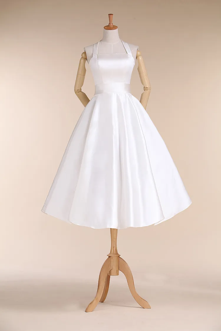 Classic Vntage Wedding Dresses Hot Sale Aline Tea Length Wedding ...