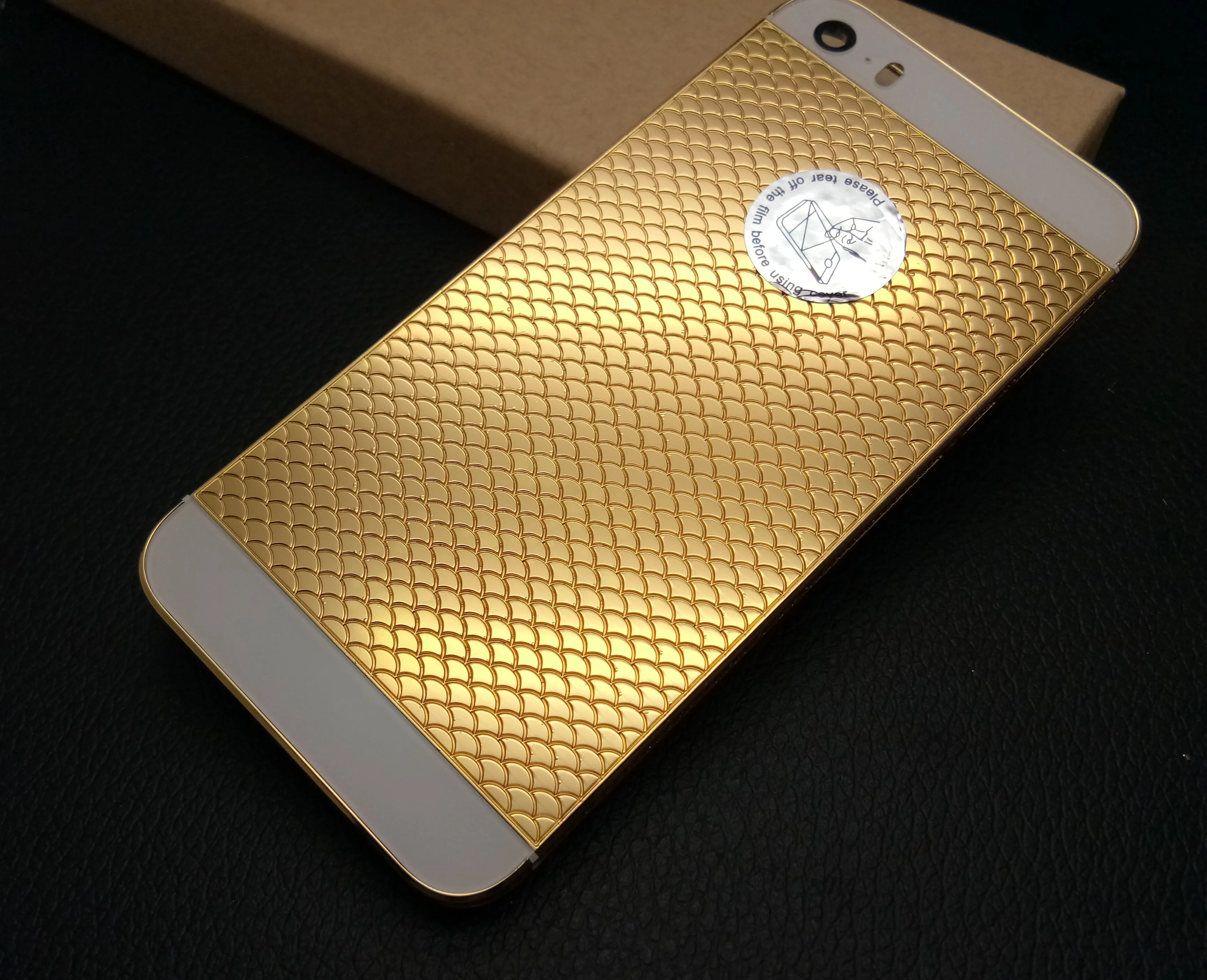 24k gold frame médio com diamantes luxo de volta habitação de substituição para iphone 5s frete grátis liquidação de fábrica !!!