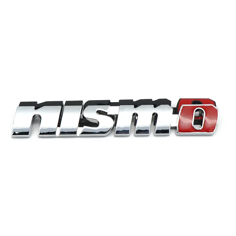 Chrome Nismo Auto Car Stickersフロントグリルバッジエンブレムカースタイリング